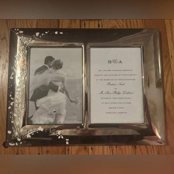 kate spade Other - Kate Spade Lenox Silver Picture Frame